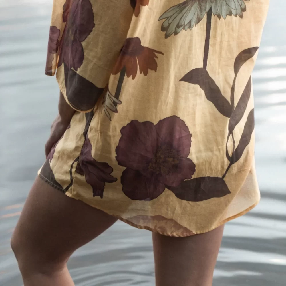 Wandering Folk Glades Over Swim Shirt - Chamomile - Image 3
